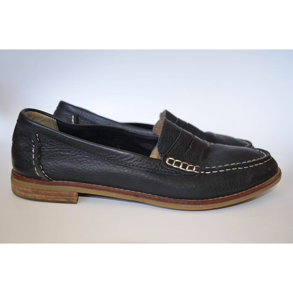 Sperry Black Leather Penny Loafer Size 9.5 - Picture 3 of 6